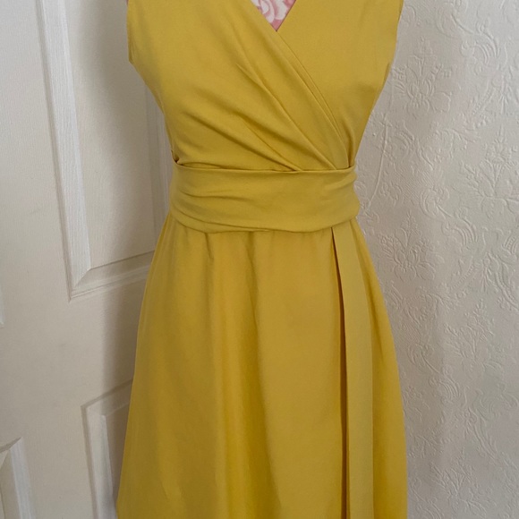 Valentino Beautiful Yellow Tea Party Sundress 8 - Picture 2 of 5